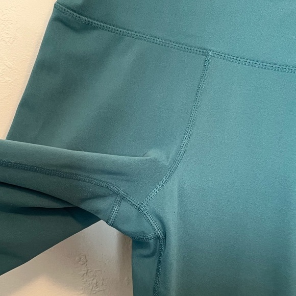 Yogalicious Teal High Waist Squat Proof Lux Ankle Leggings for Women - Picture 4 of 11